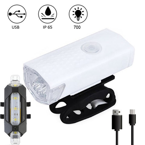Bike Bicycle Light USB LED Rechargeable Set - Leslie Anderson