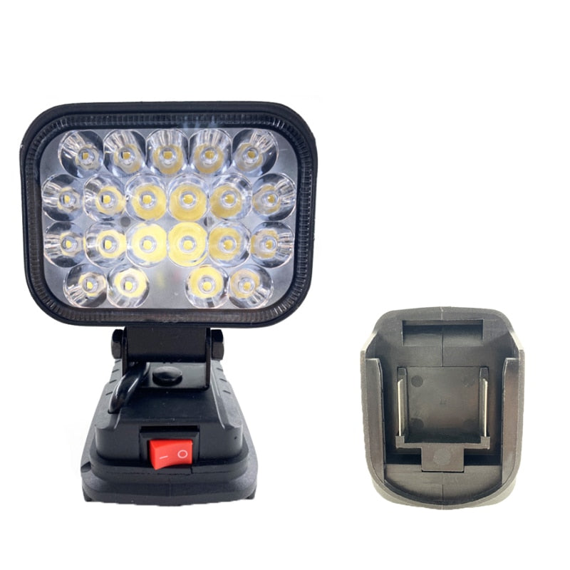 For Makita/Dewalt/Milwaukee 18V Li-ion Battery LED Work Light 3/4 inch Flashlight Portable Emergency Flood Lamp Camping lamp